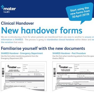 Are you familiar with the new clinical handover forms?